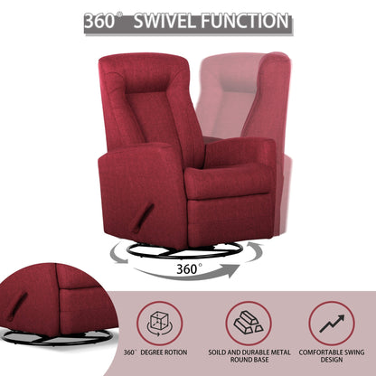 Poltrona reclinabile Glider, poltrona reclinabile a dondolo, poltrona reclinabile girevole, poltrona decorativa