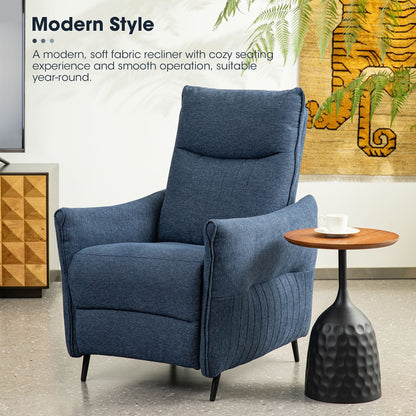 Poltrona reclinabile Glitzhome 41H in tessuto con schienale ergonomico segmentato