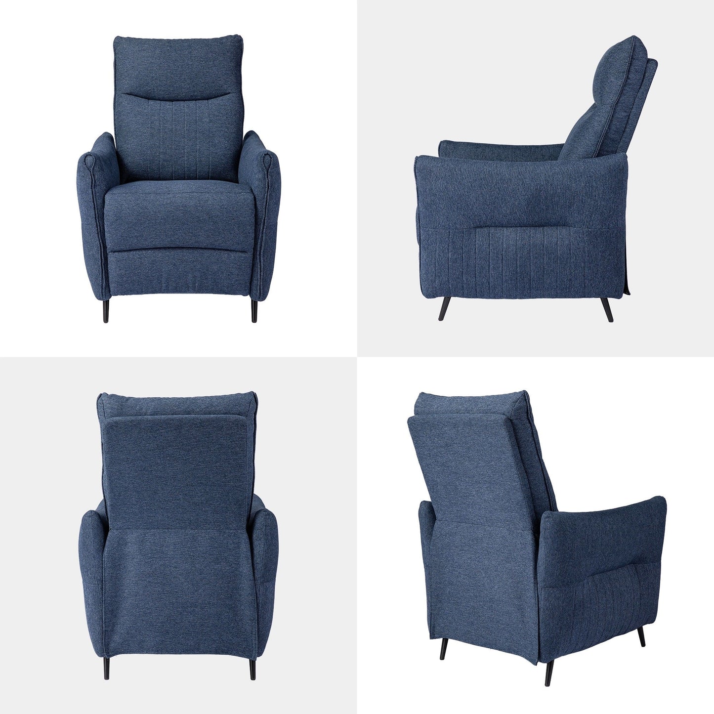 Poltrona reclinabile Glitzhome 41H in tessuto con schienale ergonomico segmentato