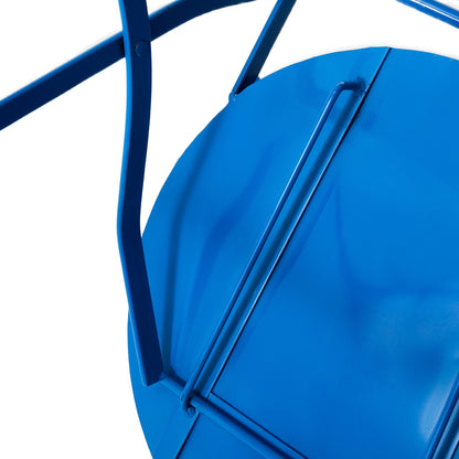 Glitzhome Set da bistrot pieghevole in metallo per esterni, 3 pezzi, tavolo e sedie da patio