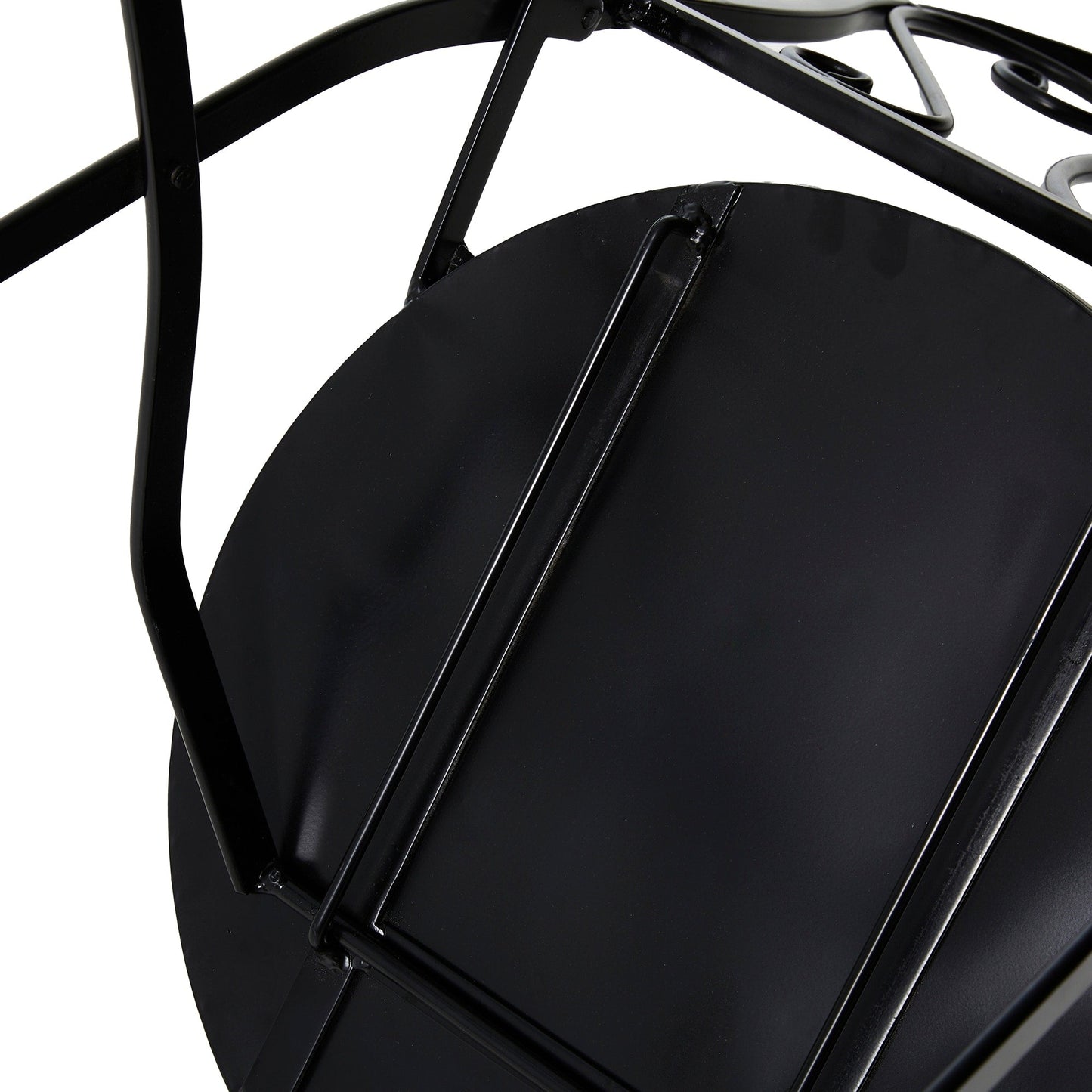 Glitzhome Set da bistrot pieghevole in metallo per esterni, 3 pezzi, tavolo e sedie da patio