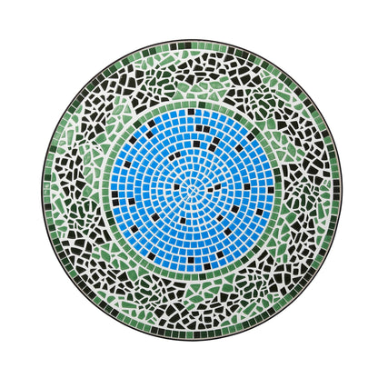 Glitzhome Set da bistrot pieghevole in metallo per esterni, 3 pezzi, tavolo e sedie da patio