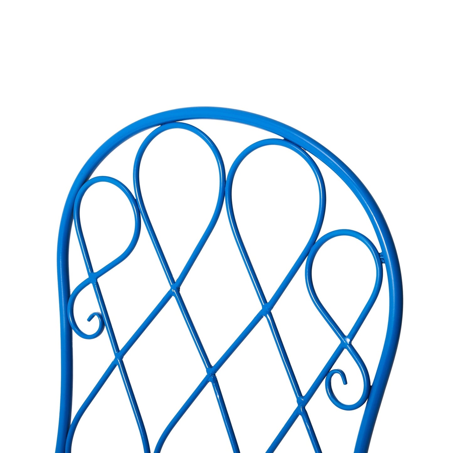 Glitzhome Set da bistrot pieghevole in metallo per esterni, 3 pezzi, tavolo e sedie da patio