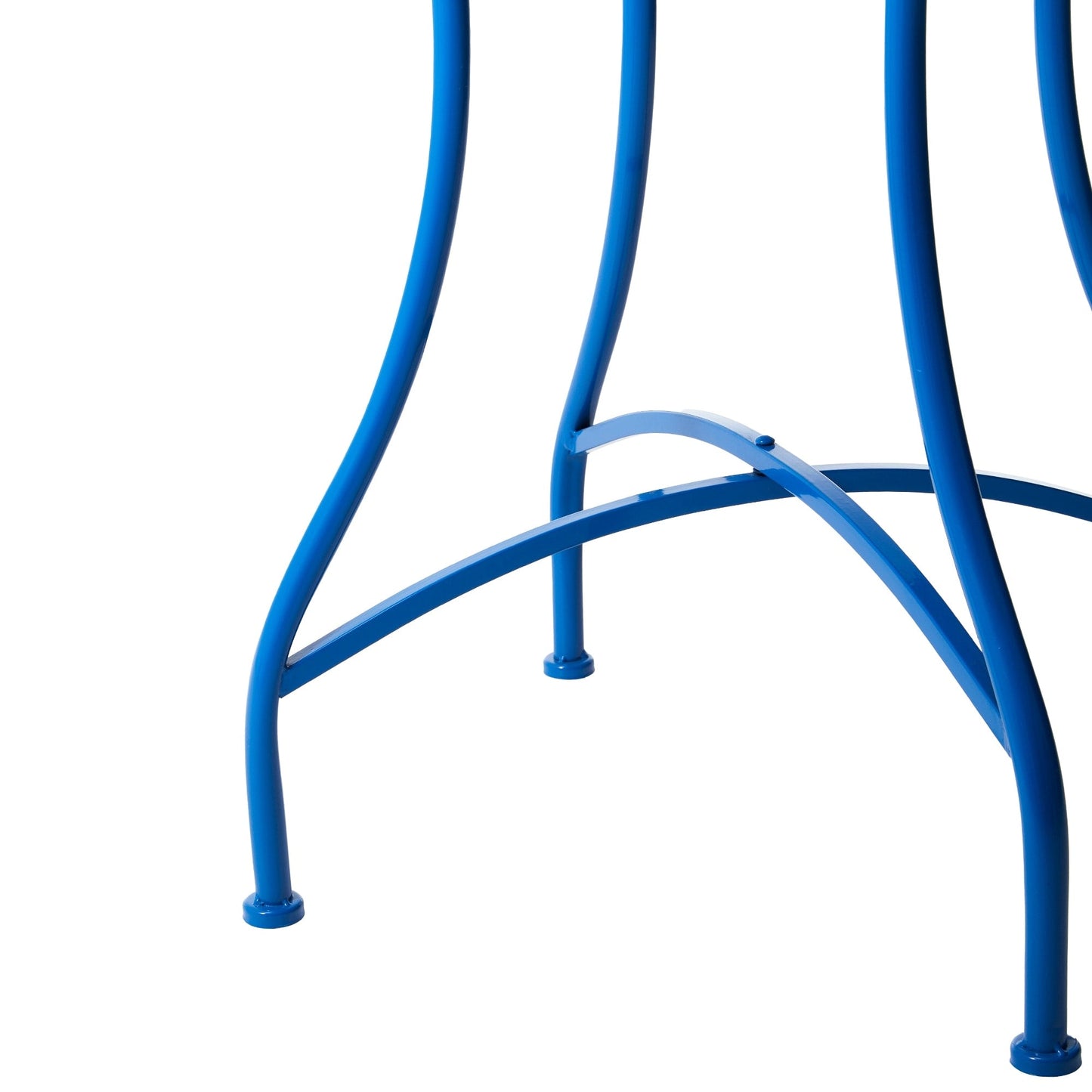 Glitzhome Set da bistrot pieghevole in metallo per esterni, 3 pezzi, tavolo e sedie da patio