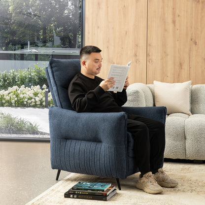 Glitzhome Set di 2 poltrone reclinabili in tessuto 41H con schienale ergonomico segmentato