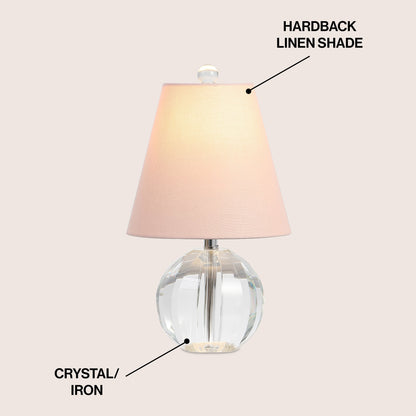 Lampada da tavolo a LED Goddard 16 Crystal Ball/Metal, di JONATHAN Y