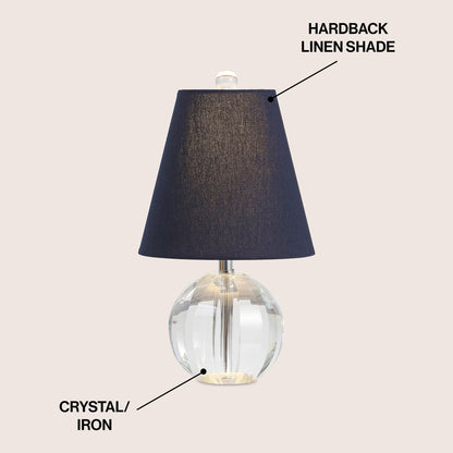 Lampada da tavolo a LED Goddard 16 Crystal Ball/Metal, di JONATHAN Y