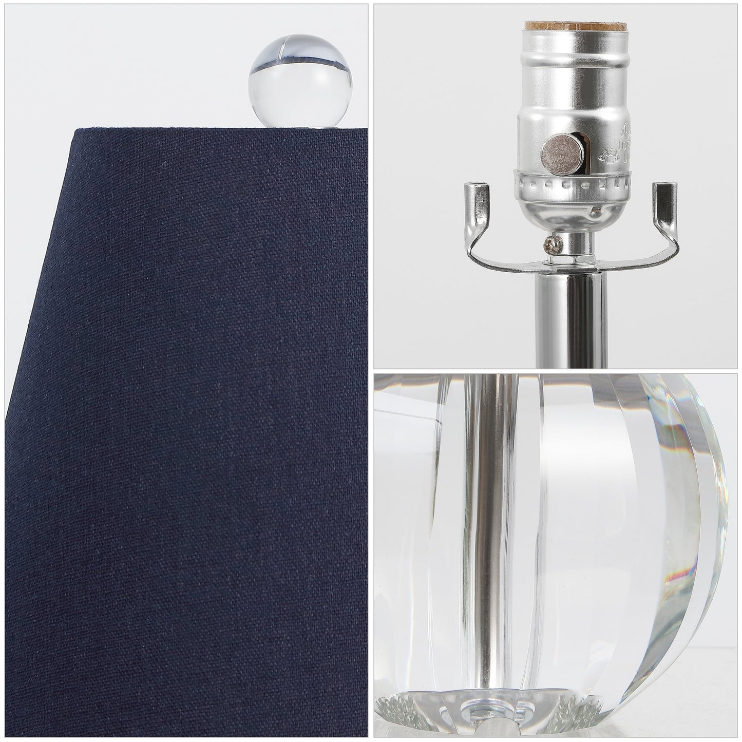 Lampada da tavolo a LED Goddard 16 Crystal Ball/Metal, di JONATHAN Y