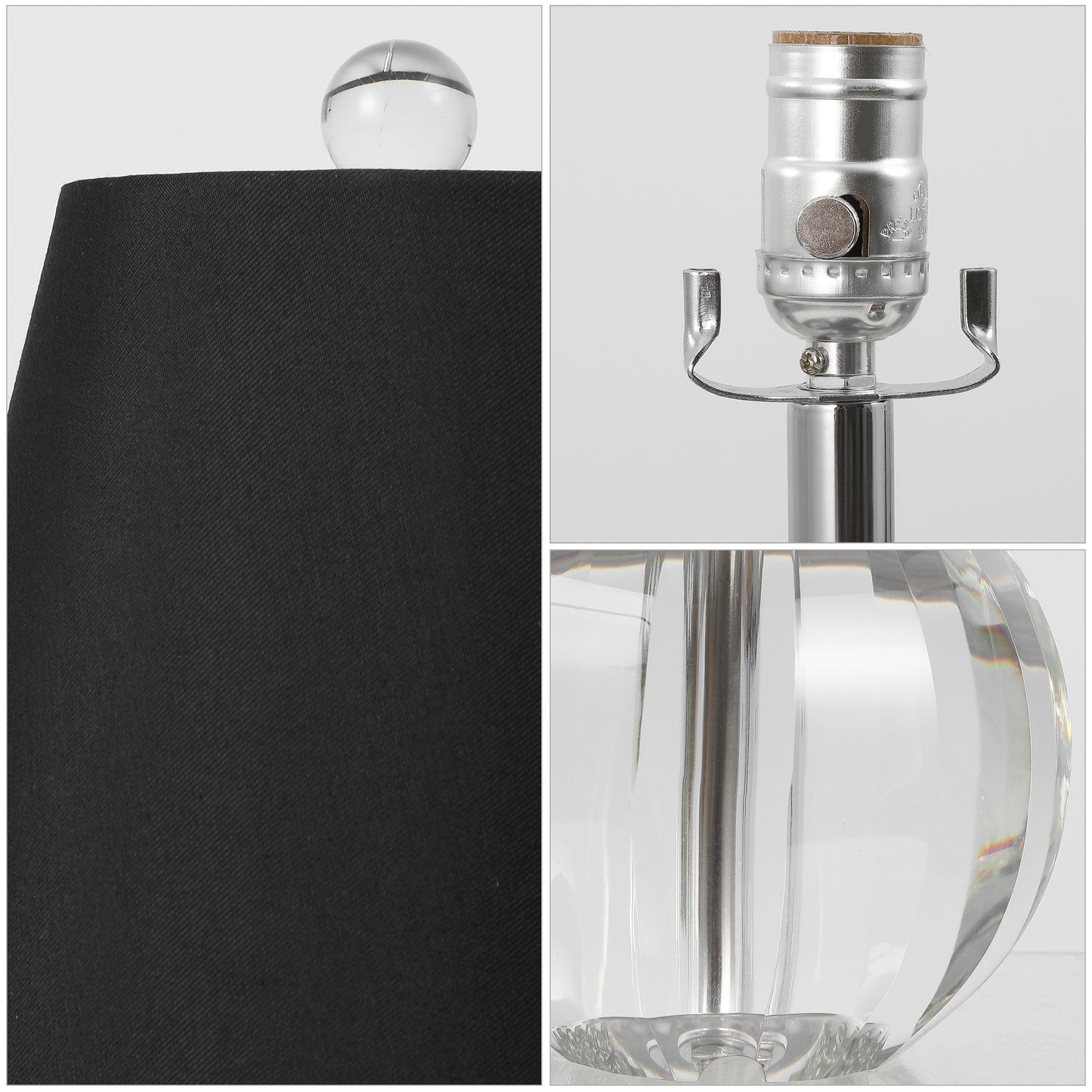 Lampada da tavolo a LED Goddard 16 Crystal Ball/Metal, di JONATHAN Y