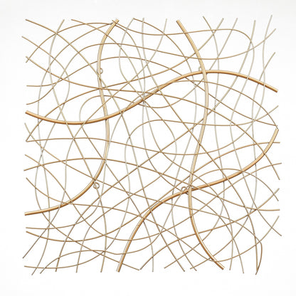 Decorazione moderna da parete in metallo astratto dorato