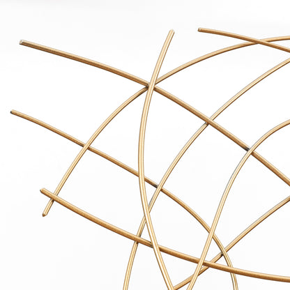 Decorazione moderna da parete in metallo astratto dorato