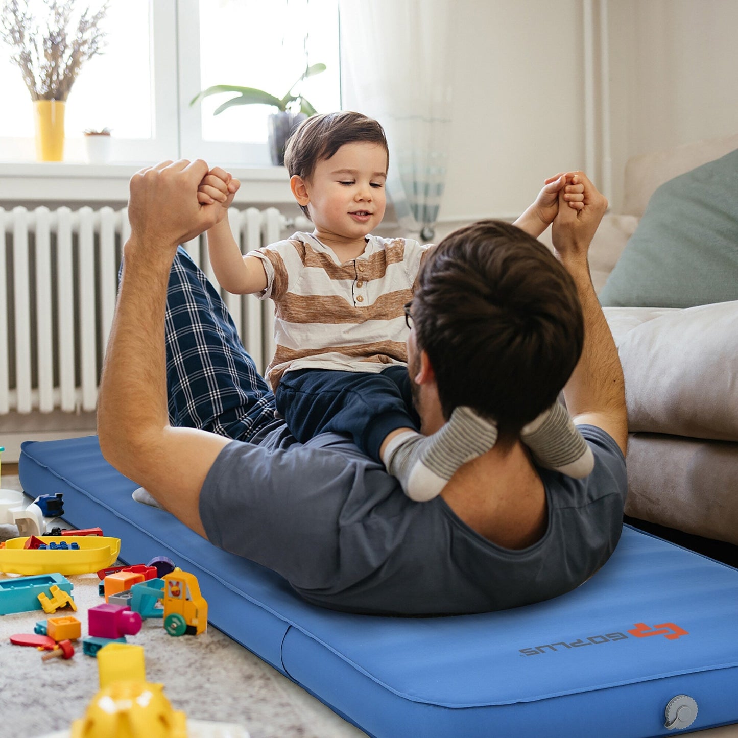 Materassino pieghevole Goplus, materasso da campeggio autogonfiabile con