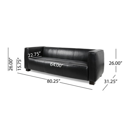 Divano a 3 posti in similpelle Goyette di Christopher Knight Home