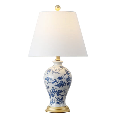 Lampada da tavolo a LED Grace 24 Floral, multicolore/ottone di JONATHAN Y