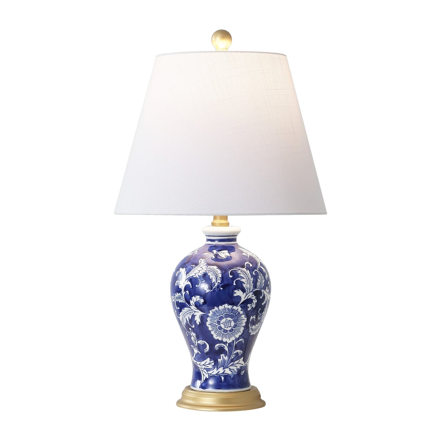 Lampada da tavolo a LED Grace 24 Floral, multicolore/ottone di JONATHAN Y