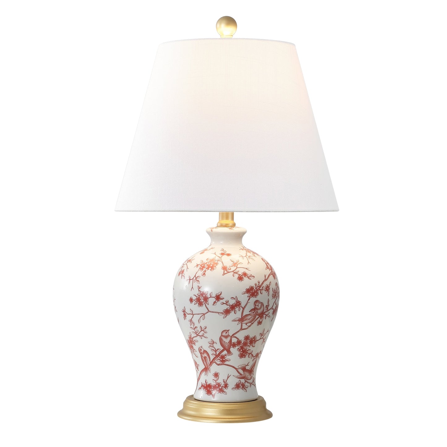 Lampada da tavolo a LED Grace 24 Floral, multicolore/ottone di JONATHAN Y