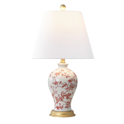 Lampada da tavolo a LED Grace 24 Floral, multicolore/ottone di JONATHAN Y