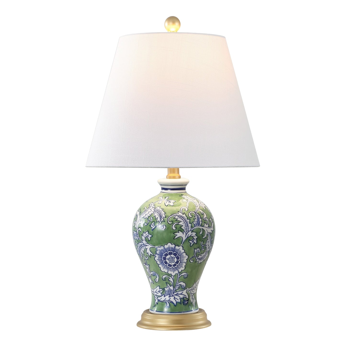 Lampada da tavolo a LED Grace 24 Floral, multicolore/ottone di JONATHAN Y
