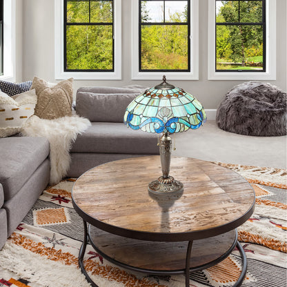 Lampada Tiffany in vetro colorato Gracewood Hollow Asdreni da 20 pollici - 14L x 14W x 20,25H