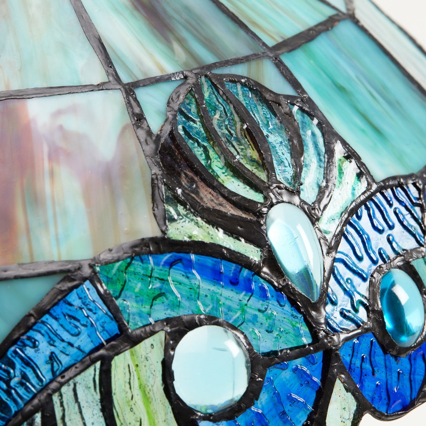 Lampada Tiffany in vetro colorato Gracewood Hollow Asdreni da 20 pollici - 14L x 14W x 20,25H