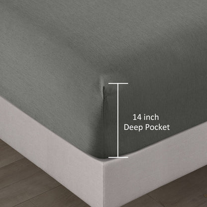 Nanshing - Set di 4 lenzuola rinfrescanti speciali in rayon di bambù