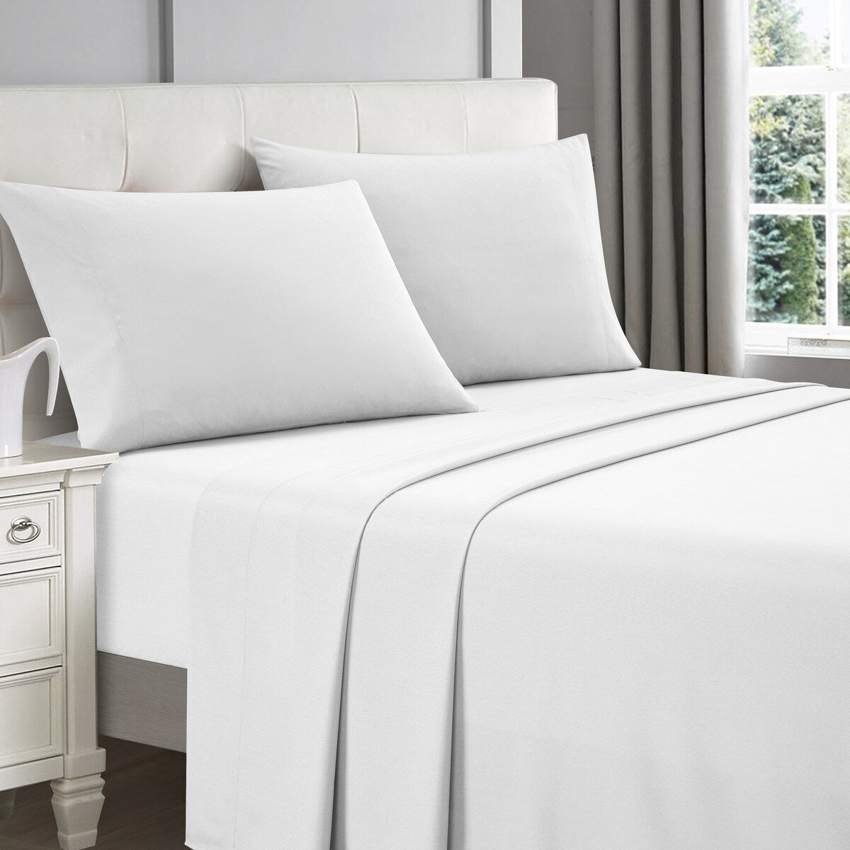 Nanshing - Set di 4 lenzuola rinfrescanti speciali in rayon di bambù