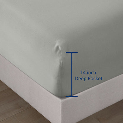 Nanshing - Set di 4 lenzuola rinfrescanti speciali in rayon di bambù