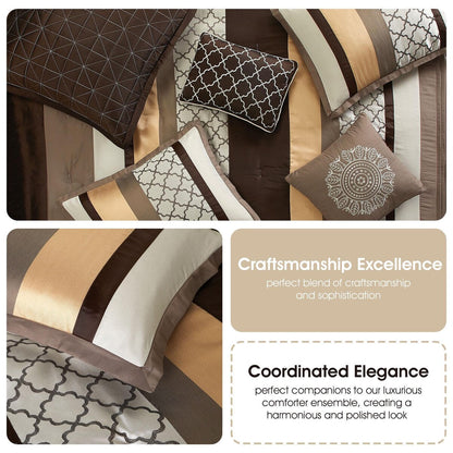 Set di piumoni con stampa marocchina Nanshing Avalon Trellis da 8 pezzi