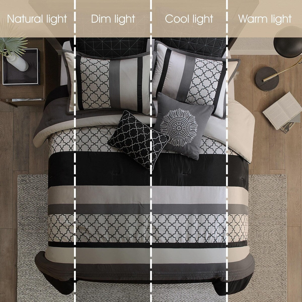 Set di piumoni con stampa marocchina Nanshing Avalon Trellis da 8 pezzi