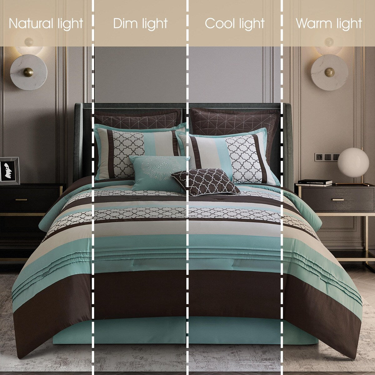 Set di piumoni con stampa marocchina Nanshing Avalon Trellis da 8 pezzi