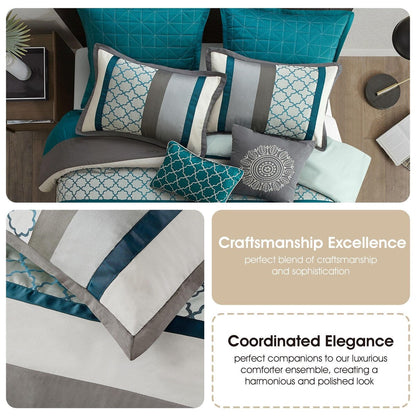 Set di piumoni con stampa marocchina Nanshing Avalon Trellis da 8 pezzi