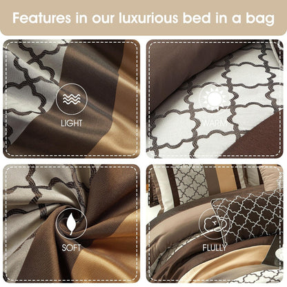 Set di piumoni con stampa marocchina Nanshing Avalon Trellis da 8 pezzi