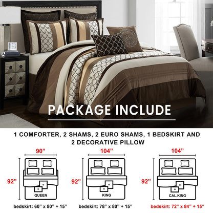 Set di piumoni con stampa marocchina Nanshing Avalon Trellis da 8 pezzi