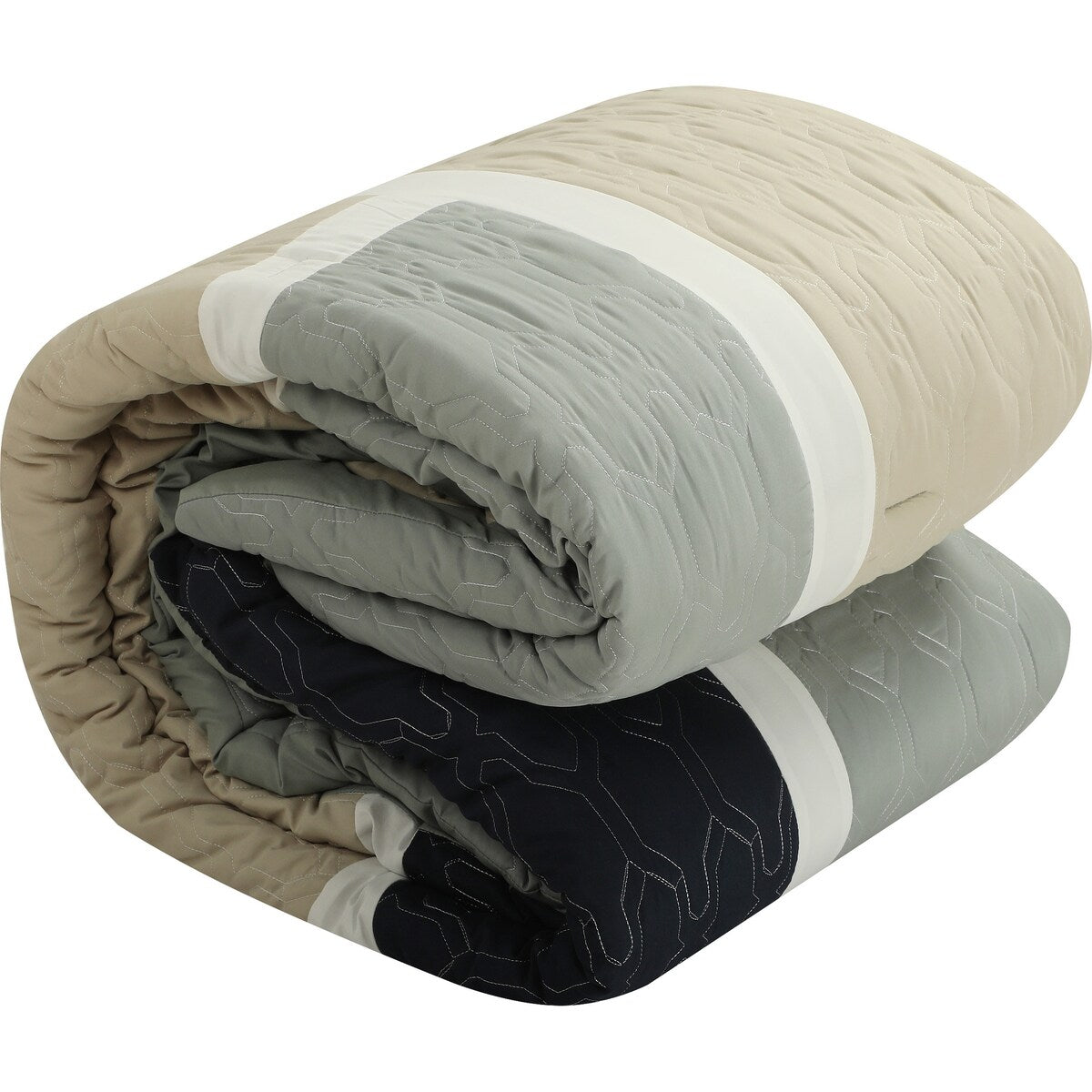 Set copripiumino moderno colorblock da 7 pezzi Nanshing Blake