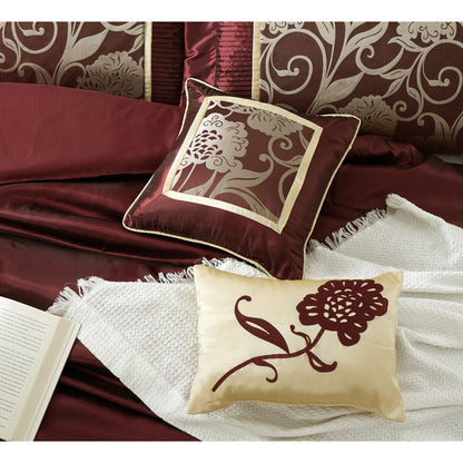 Set copripiumino Nanshing Brie da 9 pezzi in jacquard floreale