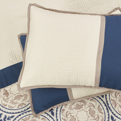 Set copripiumino con stampa a medaglione Nanshing Daffodil da 7 pezzi