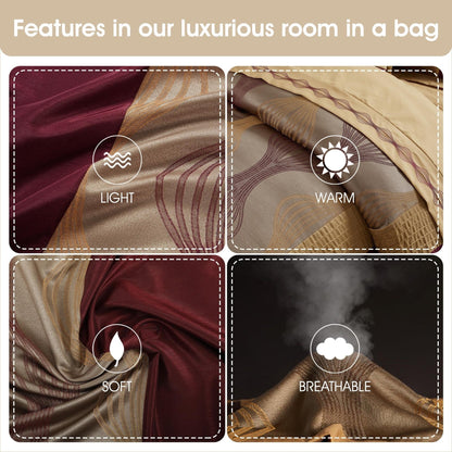 Nanshing Daniella Set copripiumino geometrico moderno da 7 pezzi