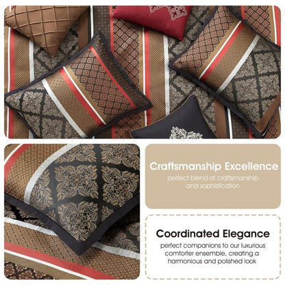 Set copripiumino jacquard geometrico Nanshing Jensen da 7 pezzi