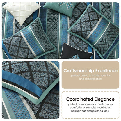 Set copripiumino jacquard geometrico Nanshing Jensen da 7 pezzi