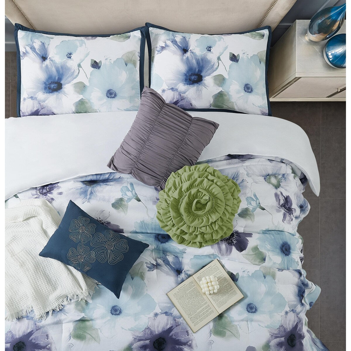 Set copripiumino floreale Nanshing Leela da 7 pezzi