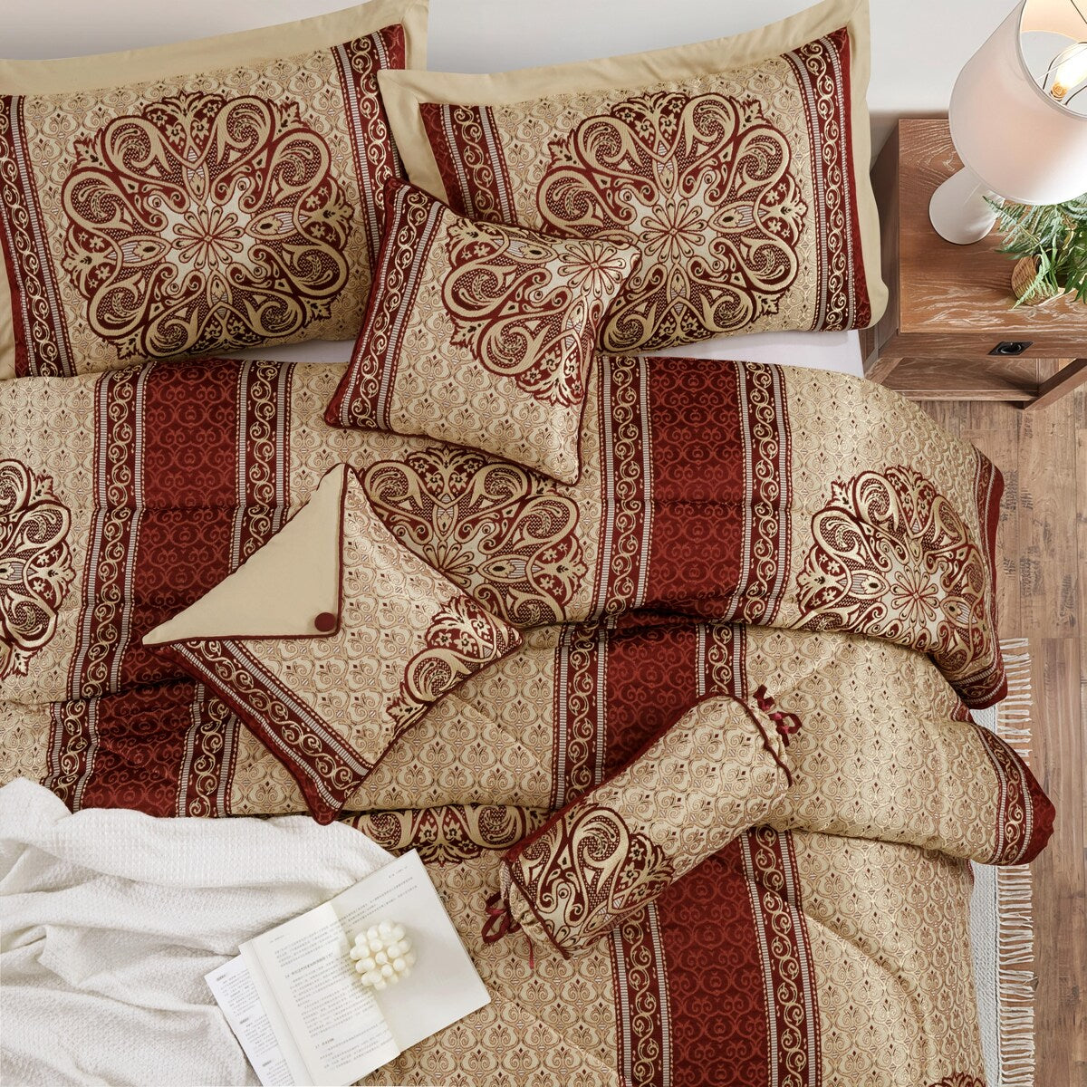 Set copripiumino elegante con medaglione Nanshing Prince da 7 pezzi