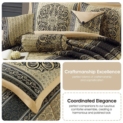 Set copripiumino elegante con medaglione Nanshing Prince da 7 pezzi