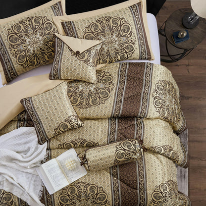 Set copripiumino elegante con medaglione Nanshing Prince da 7 pezzi