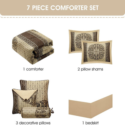 Set copripiumino elegante con medaglione Nanshing Prince da 7 pezzi
