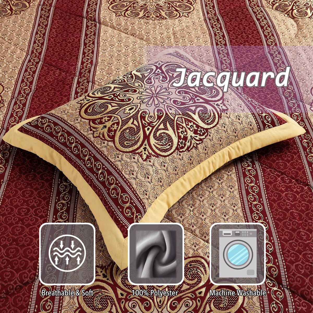 Set copripiumino elegante con medaglione Nanshing Prince da 7 pezzi