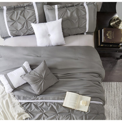 Nanshing Regala Set di piumoni minimalisti a pieghe pizzicate da 7 pezzi