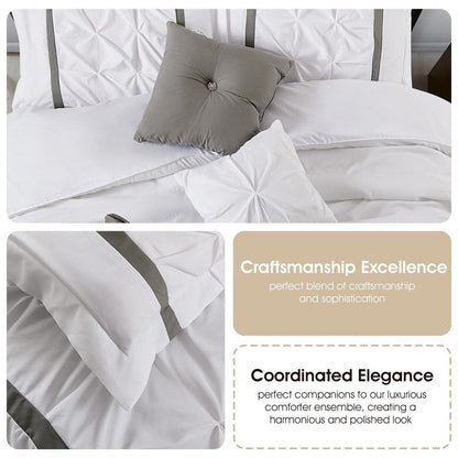 Nanshing Regala Set di piumoni minimalisti a pieghe pizzicate da 7 pezzi