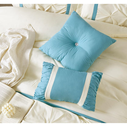 Nanshing Regala Set di piumoni minimalisti a pieghe pizzicate da 7 pezzi