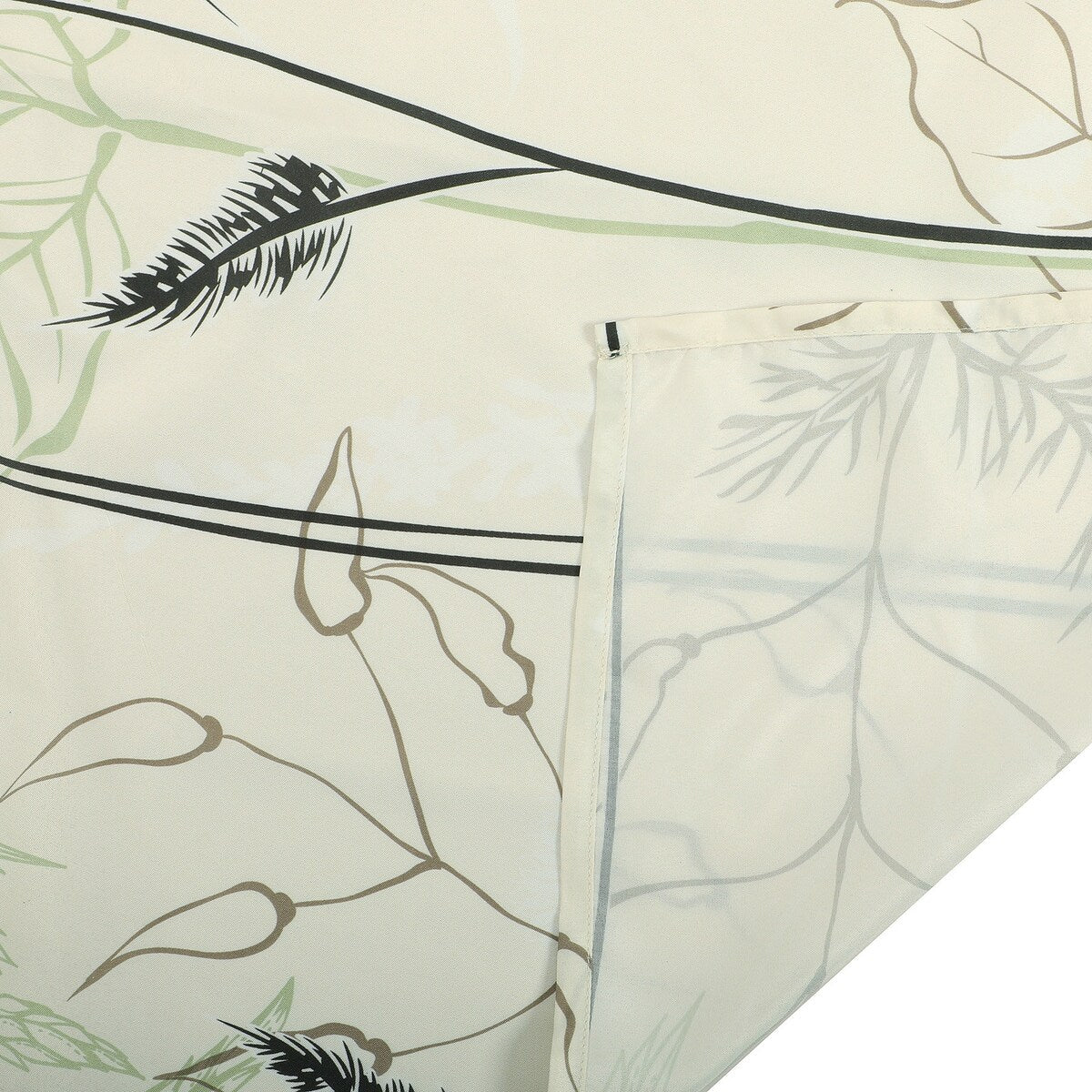 Tenda da doccia singola con stampa botanica in microfibra Nanshing Senna