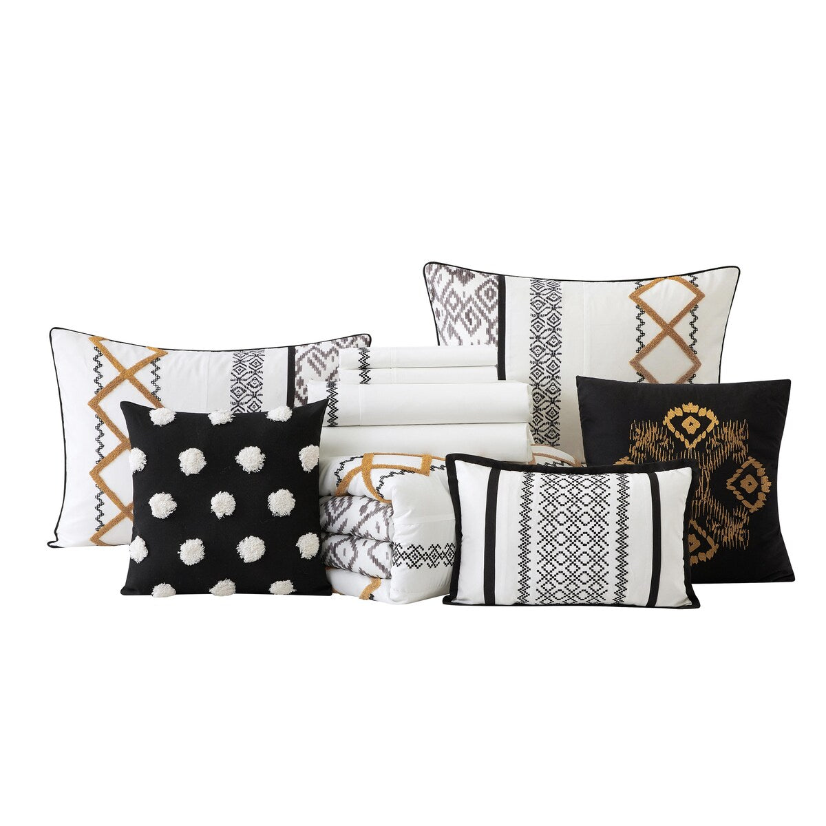 Nanshing Trina Set di piumoni ricamati in stile boho da 15 pezzi